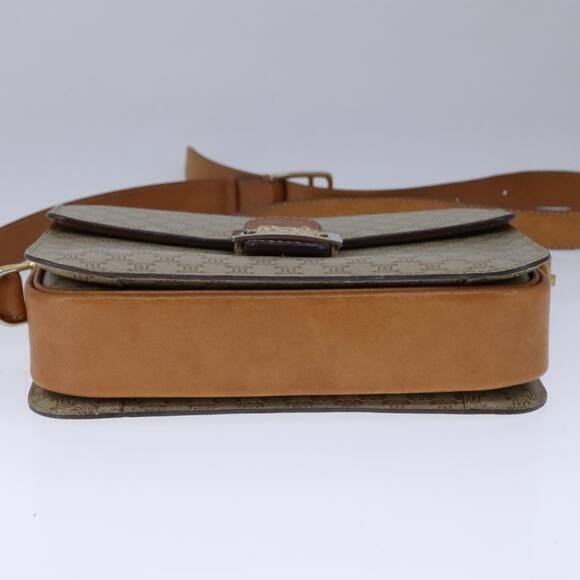 CELINE Macadam Canvas Shoulder Bag Pvc Beige Gold - Picture 9 of 13